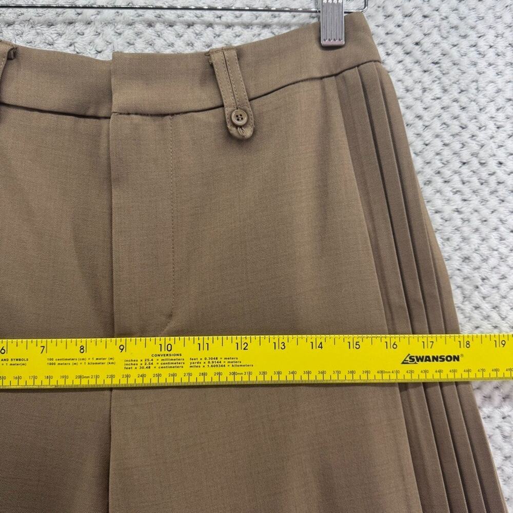 Commense Pants Womens S Brown High Rise Wide Leg Palazzo Pleaded Side Career New - Picture 10 of 15